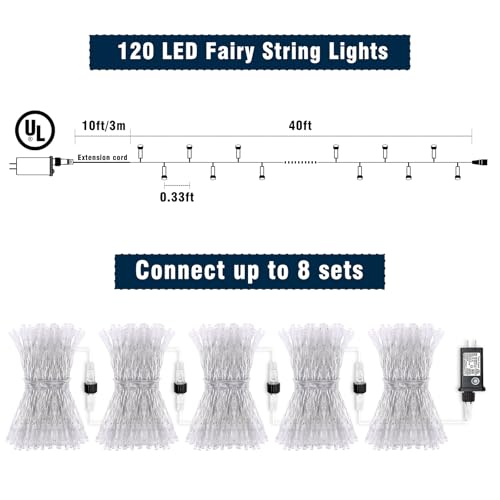 40FT 120 LED String Lights Indoor