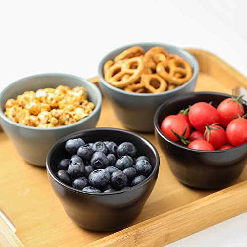 Ceramic Small Bowls Dessert Bowls 8oz Bouillon Cups for Dessert Soup Dipping Sauce Coffee Cupping Microwave and Dishwasher Safe (6 Count)