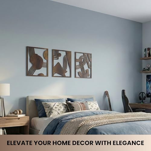 Modern Wooden Wall Sculptures (3 Count)