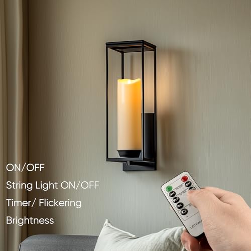 4"x12" Outdoor Waterproof Flameless Candles with Timers and Remote Control (2 Count)