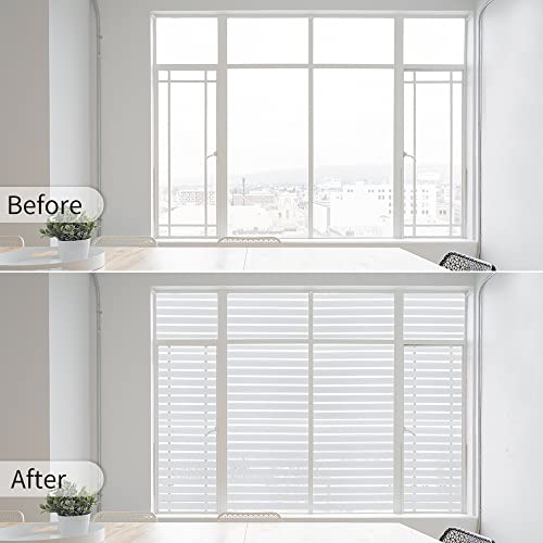 Window Privacy Film Striped with Tools (14.35 Sq Ft)
