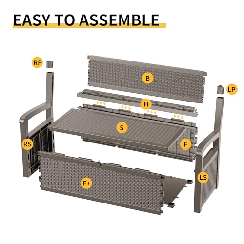 80 Gallon Outdoor Storage Bench Deck Box