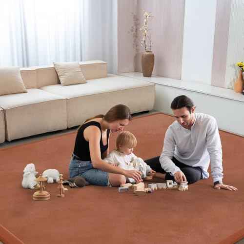 Baby Play Mat for Floor Nursery Muscle Mat Area Rug Playroom Rug 79x79" Elastic Foam 1.3" Thick Crawling Mat for Babies