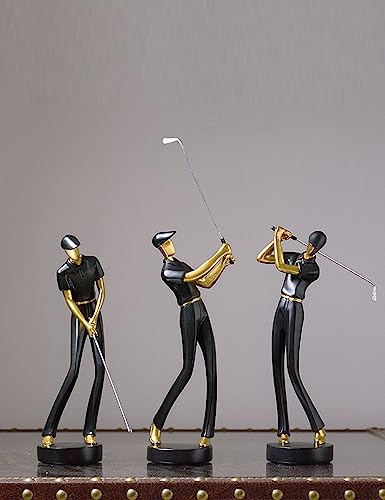 Golfer Figurine Statue Golf Sculpture Modern Home Decor 9.4 Inch