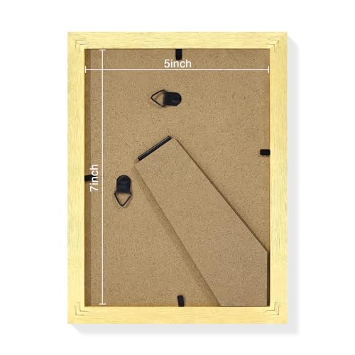5x7 Picture Frames Set of 9 for Wall or Tabletop Display (9 Count)