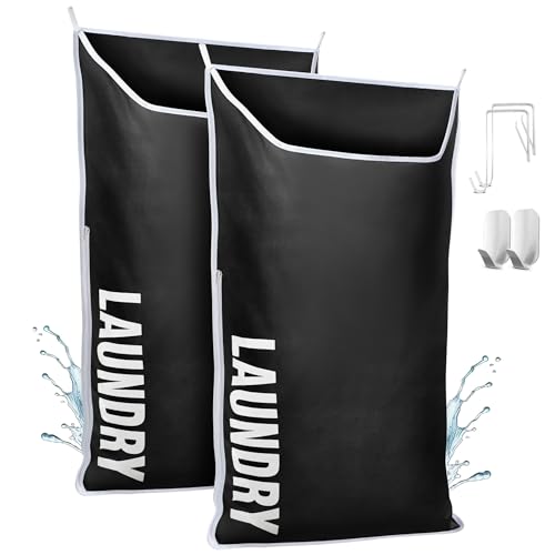 Hanging Laundry Hamper Bag XL 40x22" (2 Count)