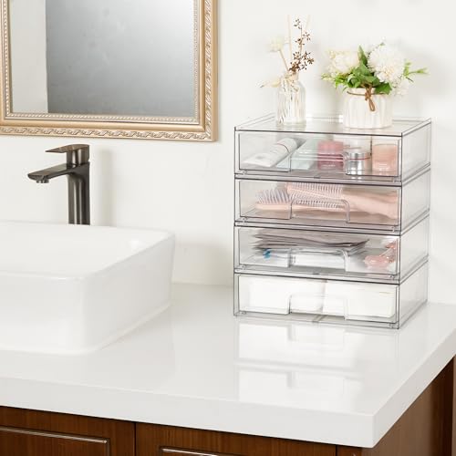 Clear Stackable Storage Drawers (2 Count)