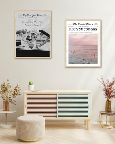 8x10in Everything You Can Imagine Is Real Framed Newspaper Art