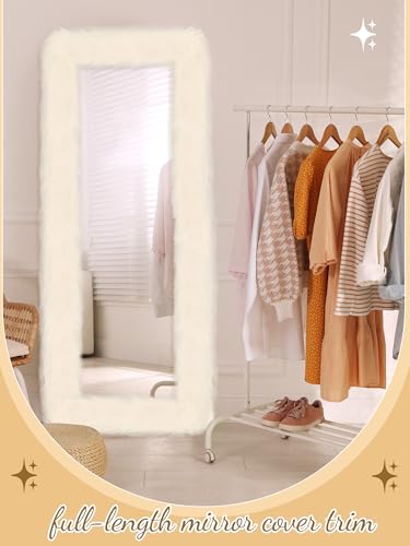 Full Length Mirror Cover 59 x 16 Inch Fluffy Universal