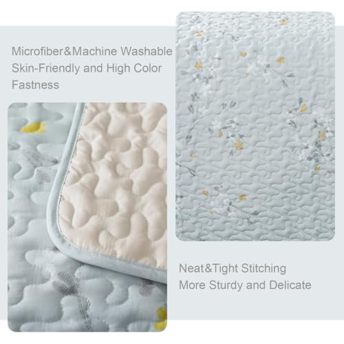 Reversible Boho Quilt King Size Aqua (3 Count)