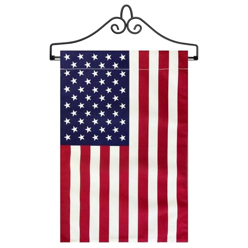 Garden Flag Holder with American Flag Garden Flag Banner Hanger for Wall Outside Yard Small 12x18 Inch