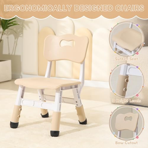 Height Adjustable Kids Table and Chairs