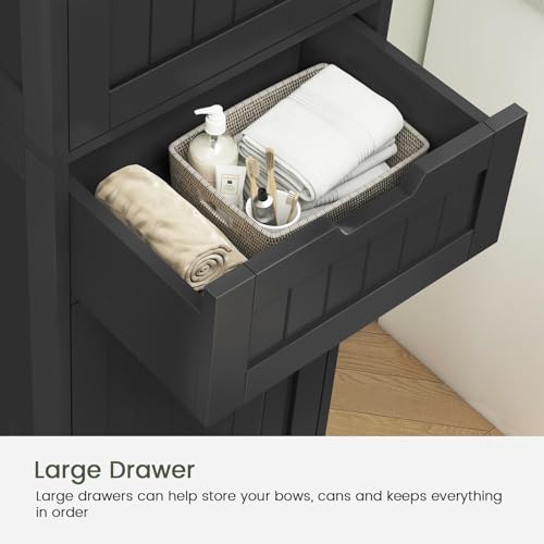 66.9" Tall Bathroom Storage Cabinet with 2 Doors & 1 Drawer