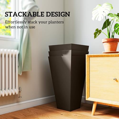 28 in Tall Planters for Outdoor Plants (3 Count)