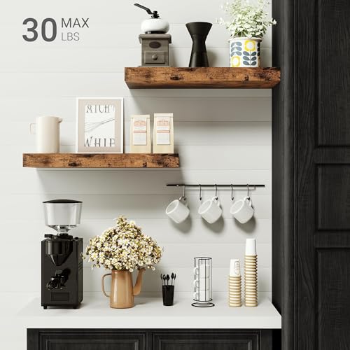 Floating Shelves for Wall Mounted 16 inch Set of 2 (2 Count)