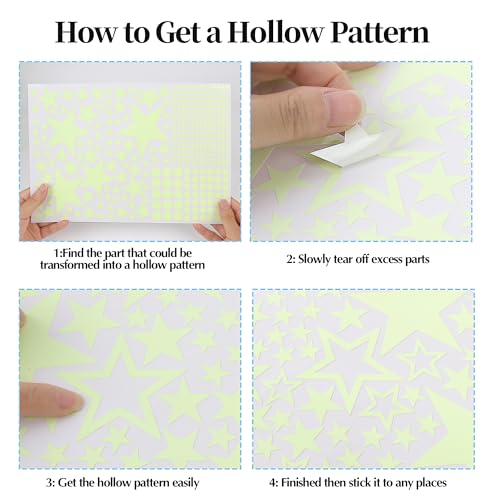 530Pcs Glow in the Dark Stars for Ceiling
