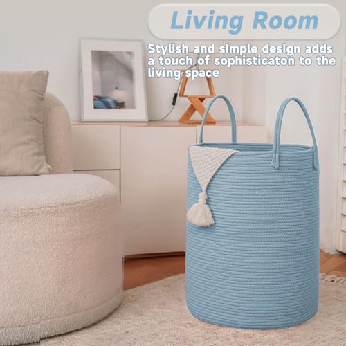 60L Cotton Rope Laundry Basket Hamper