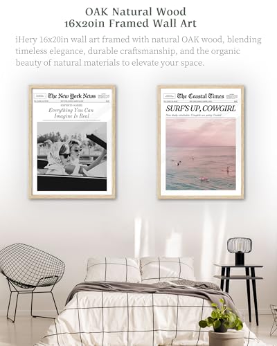 16x20in Everything You Can Imagine Is Real Framed Newspaper Art