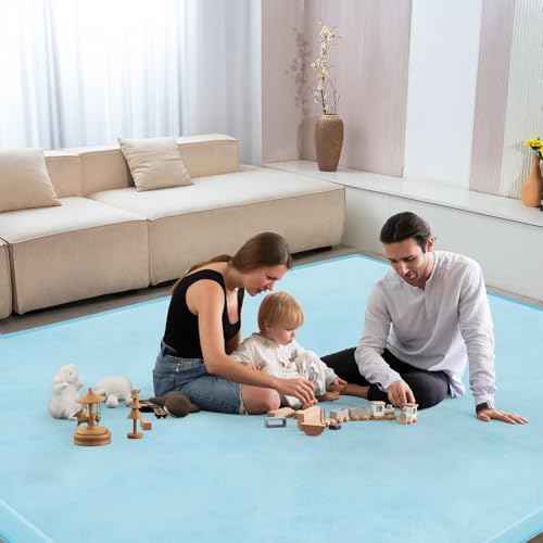 Baby Play Mat for Floor Nursery Muscle Area Rug Playroom Rug 74x50" Elastic Foam 1.3" Thick Crawling Mat for Babies