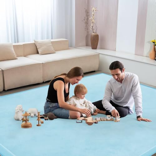 Baby Play Mat for Floor Nursery Muscle Mat Area Rug Playroom Rug 79"x118" Memory Foam 1.3" Thick Crawling Mat for Babies