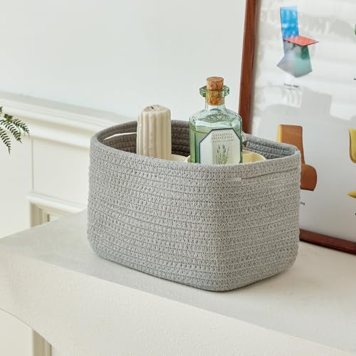 Small Cotton Rope Basket (3 Count)