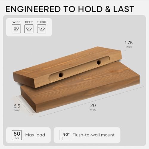 20 Inch Floating Shelves (4 Count)