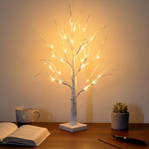 Lighted Birch Tree Christmas Decorations for Home
