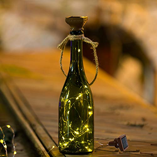 Upgraded 12 Pack Solar Wine Bottle Lights (12 Count)