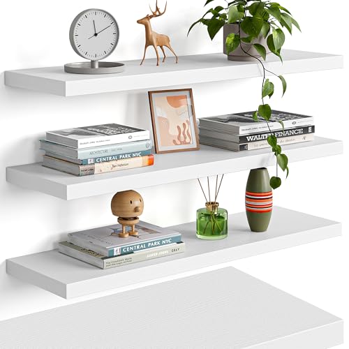 23’’White Floating Shelves for Wall (4 Count)
