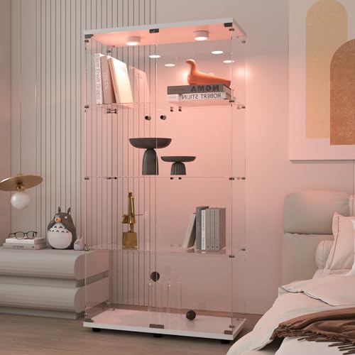 Glass Display Cabinet with LED Light