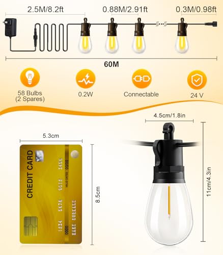 Outdoor String Lights Patio LED