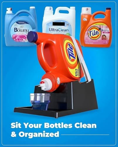 Liquid Laundry Detergent Dispenser Holder with Drip Tray (154 Fl Oz)