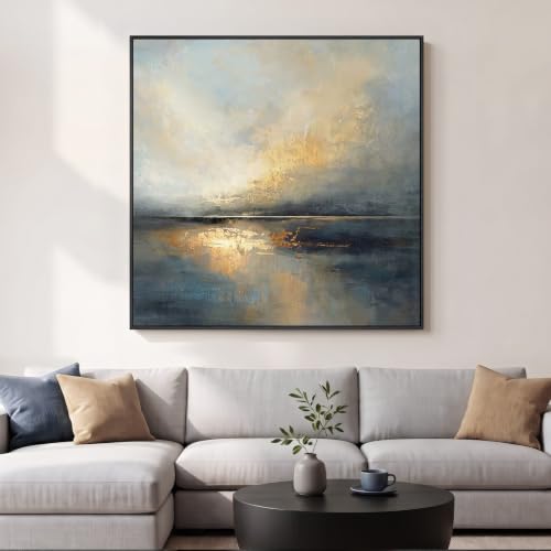 Extra Large Framed Abstract Landscape Wall Art for Living Room