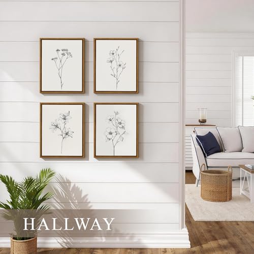 Framed Wall Art Decor for Living Room (4 Count)