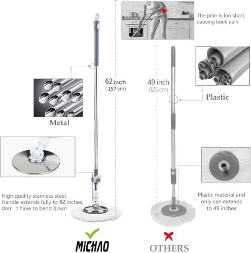 Spin Mop Bucket Deluxe 360 Spinning Floor Cleaning System