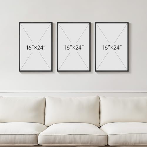 Framed Boho Black and White Abstract Wall Art Set (3 Count)