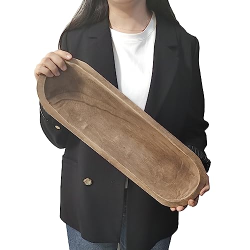 Wooden Dough Bowl Decor