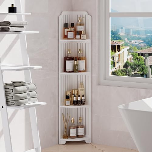 4 Tier Bathroom Shelves for Narrow Space