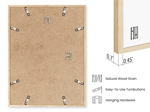 Beige Oak Wood 8.5x11 Picture Frame