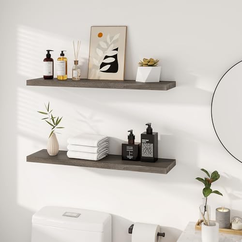 Elm Wood Floating Shelf 36x8” Set of 2 (2 Count)