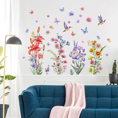 Set of 40 PCS Hello Spring Summer Window Cling Sticker Daisy (40.01 Count)