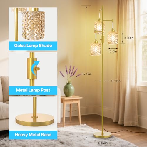 Gold Floor Lamp for Living Room