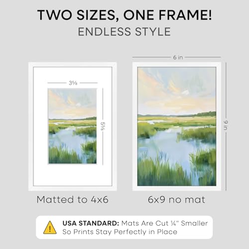 6x9 White Picture Frame (2 Count)