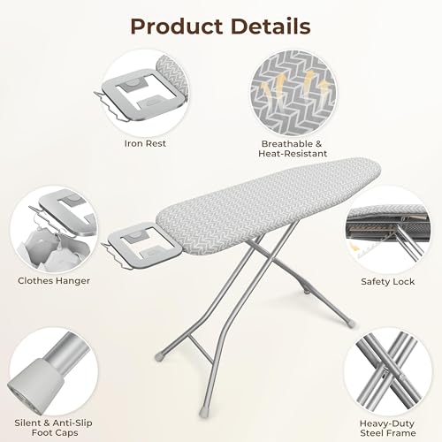 Ironing Board 43"x14" with Iron Rest
