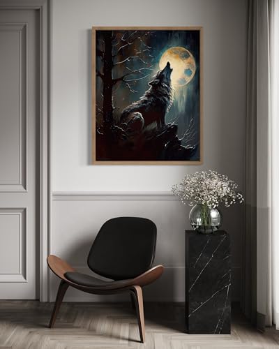Wolf howling Poster Art Print