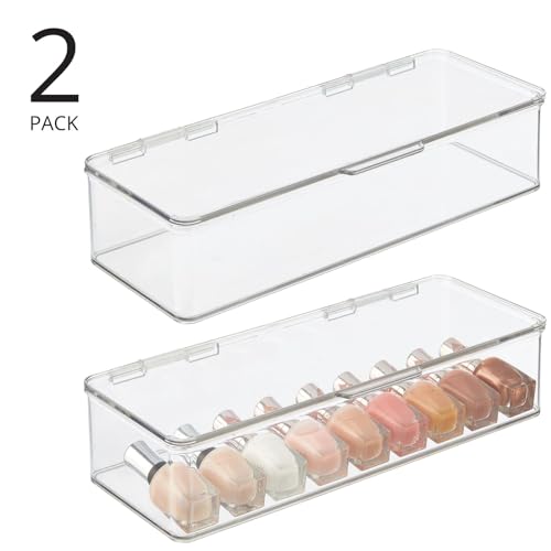 Makeup Storage Stackable Organizer Box for Bathroom Vanity (2 Count)