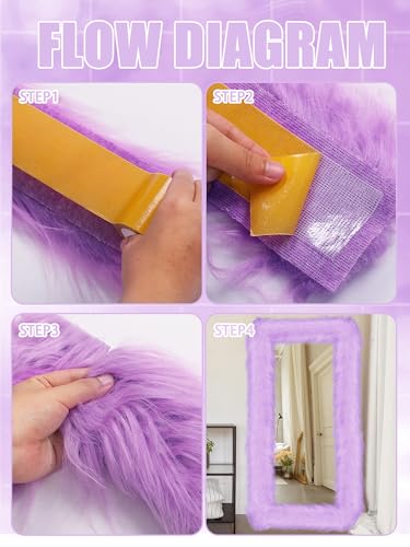 Full Length Mirror Cover 59 x 16 Inch Fluffy Universal