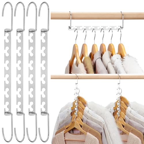 Space Saving Hangers for Clothes 4 Pack (4 Count)