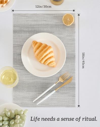 Lightsteel Black Placemats Set of 6 (6 Count)