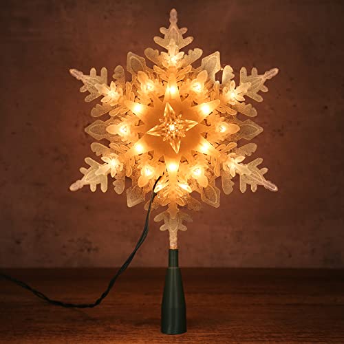 Snowflake Tree Topper Lights